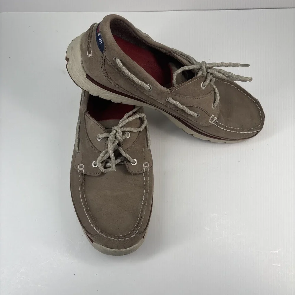 L.L.Bean Portlander Free Flex Men's US 10M Ledge Red Boat‎ Shoes Casual Slip-On